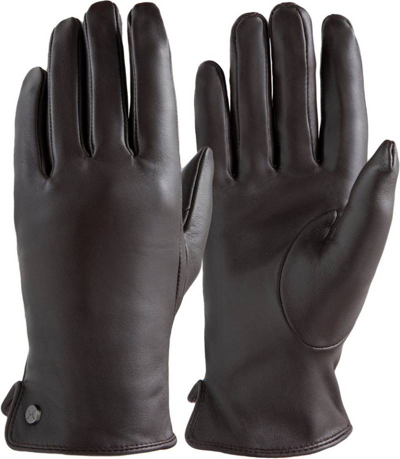 PEARLWOOD Lederhandschuhe PAM (1 Paar) weiches Fleece-Innenfutter, Temperaturregulierend, Seitenschlitz von PEARLWOOD