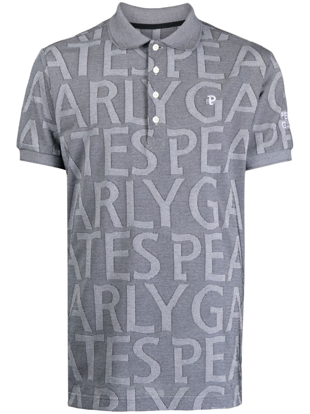 PEARLY GATES Poloshirt mit Jacquard-Logo - Grau von PEARLY GATES