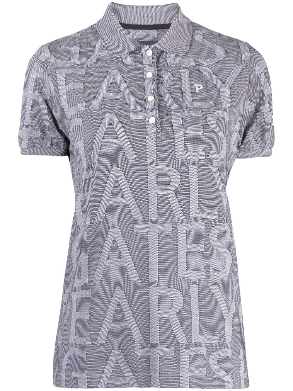 PEARLY GATES Poloshirt mit Jacquard-Logo - Schwarz von PEARLY GATES