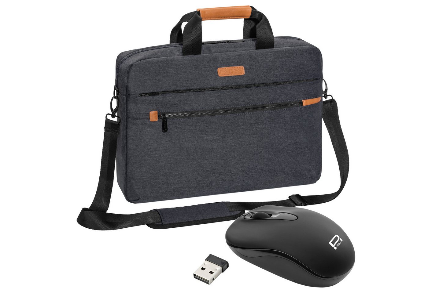 PEDEA Laptoptasche ELEGANCE Notebook Umhängetasche 15,6 / 17,3 Zoll, Umhängetasche mit einer dicken Polsterung von PEDEA
