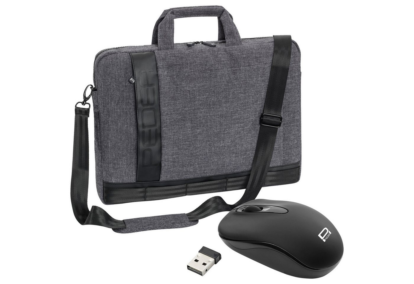 PEDEA Laptoptasche FANCY elegante Umhängetasche 15,6 / 17,3 Zoll, mit Schultergurt, gepolstert und wasserabweisend von PEDEA