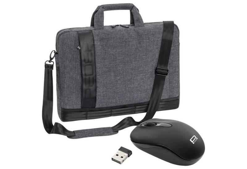 PEDEA Laptoptasche FANCY elegante Umhängetasche 15,6 / 17,3 Zoll, mit Schultergurt, gepolstert und wasserabweisend von PEDEA