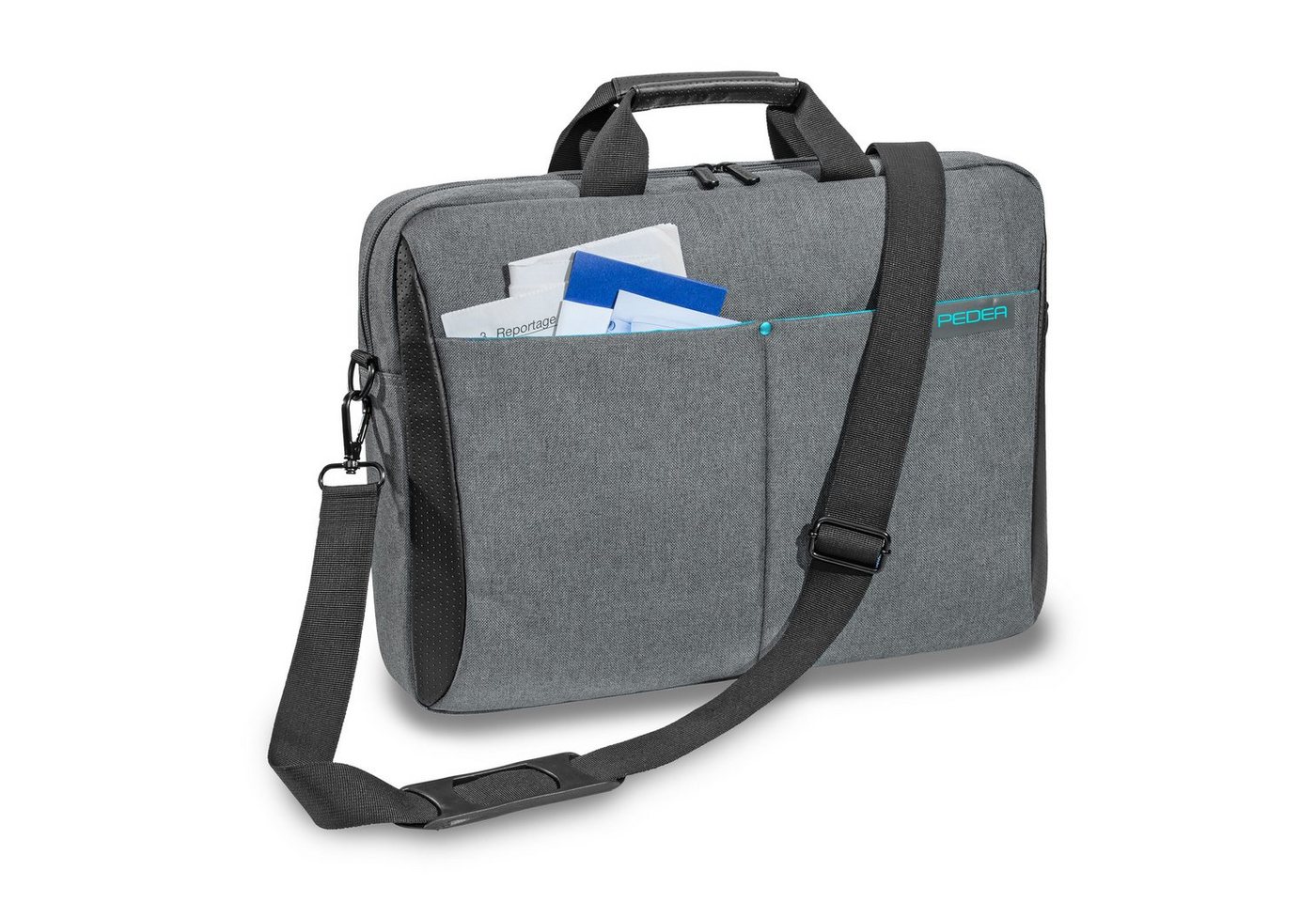 PEDEA Laptoptasche LIFESTYLE (15,6 Zoll (39,6 cm), dicke Polsterung, wasserabweisenden Materialien, einfache Handhabung, lange Reißverschlüsse von PEDEA