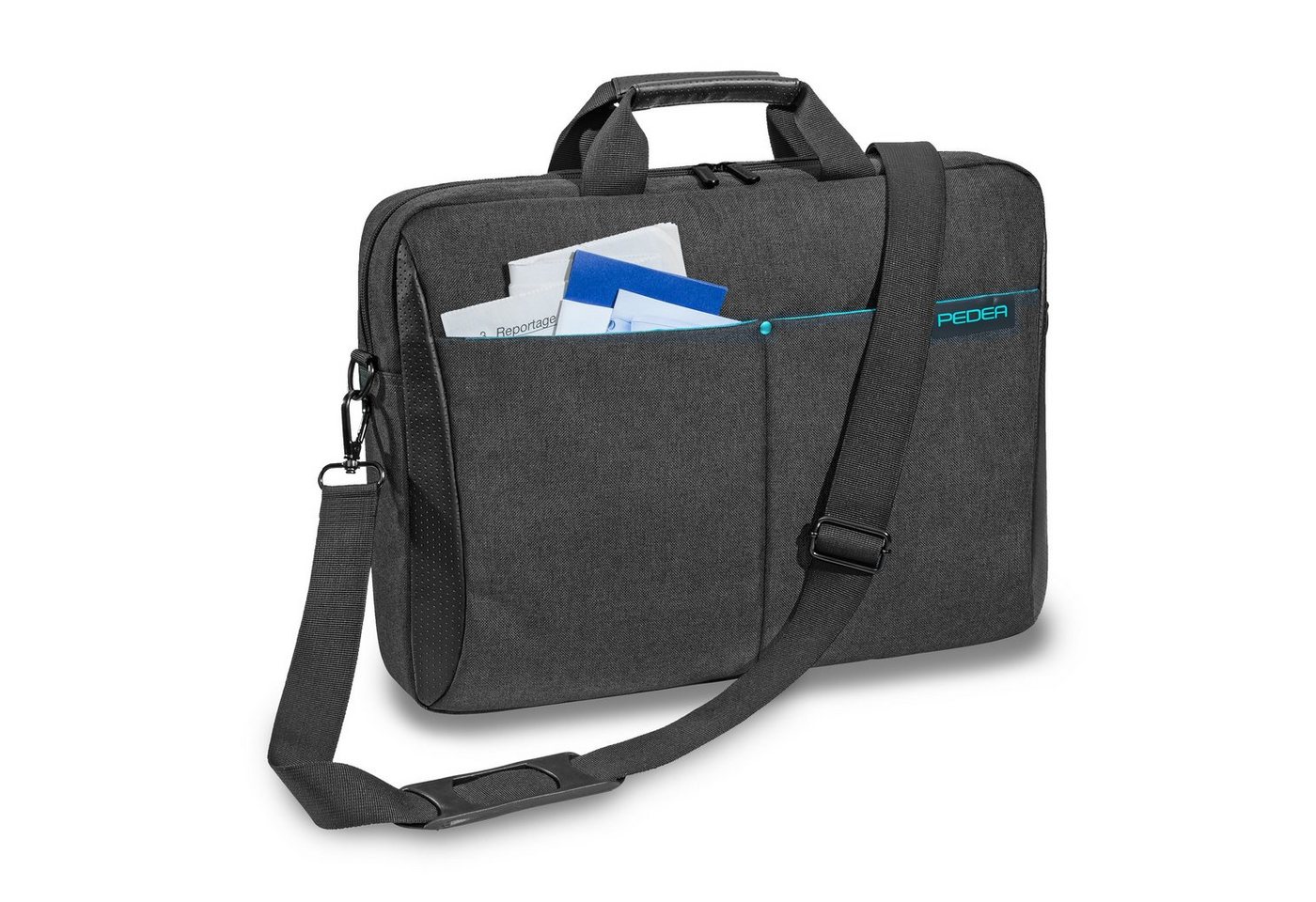 PEDEA Laptoptasche LIFESTYLE (15,6 Zoll (39,6 cm), dicke Polsterung, wasserabweisenden Materialien, einfache Handhabung, lange Reißverschlüsse von PEDEA