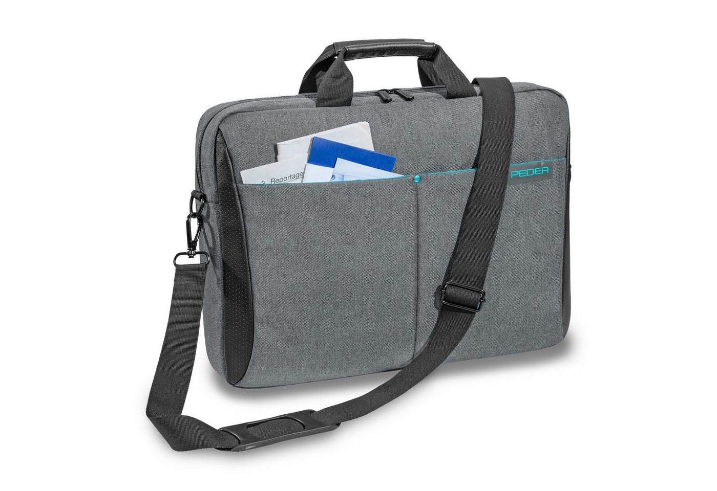 PEDEA Laptoptasche LIFESTYLE Notebooktasche mit Schultergurt 15,6 / 17,3 Zoll, dicke Polsterung, wasserabweisenden Materialien von PEDEA