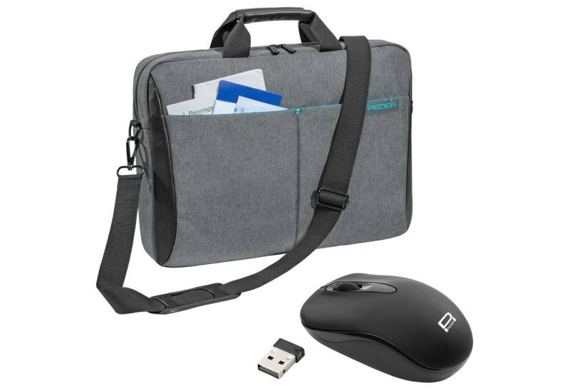 PEDEA Laptoptasche LIFESTYLE Notebooktasche mit Schultergurt 15,6 / 17,3 Zoll, dicke Polsterung, wasserabweisenden Materialien von PEDEA
