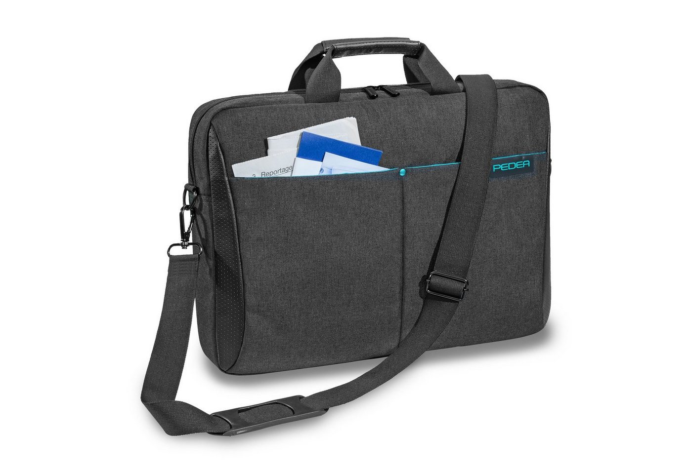 PEDEA Laptoptasche LIFESTYLE Notebooktasche mit Schultergurt 15,6 / 17,3 Zoll, dicke Polsterung, wasserabweisenden Materialien von PEDEA