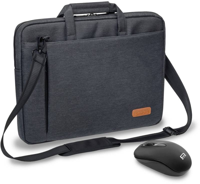 PEDEA Laptoptasche PEDEA Notebooktasche -ELEGANCE- 39,6cm (15,6), grau + Maus von PEDEA