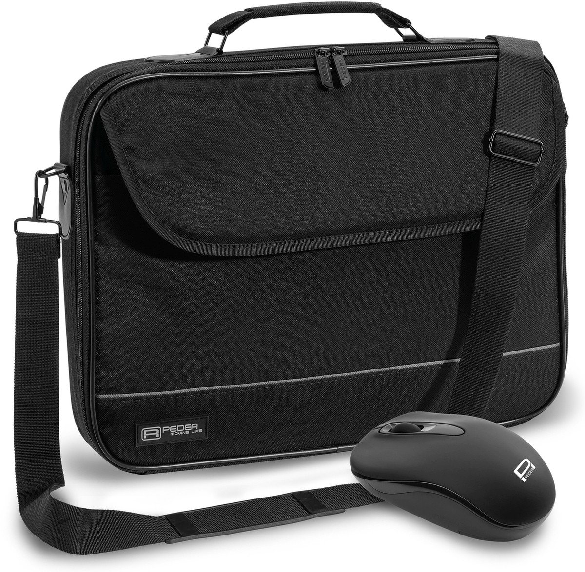PEDEA Laptoptasche PEDEA Notebooktasche -Fair- 39,6cm (15,6), schwarz + Maus. von PEDEA