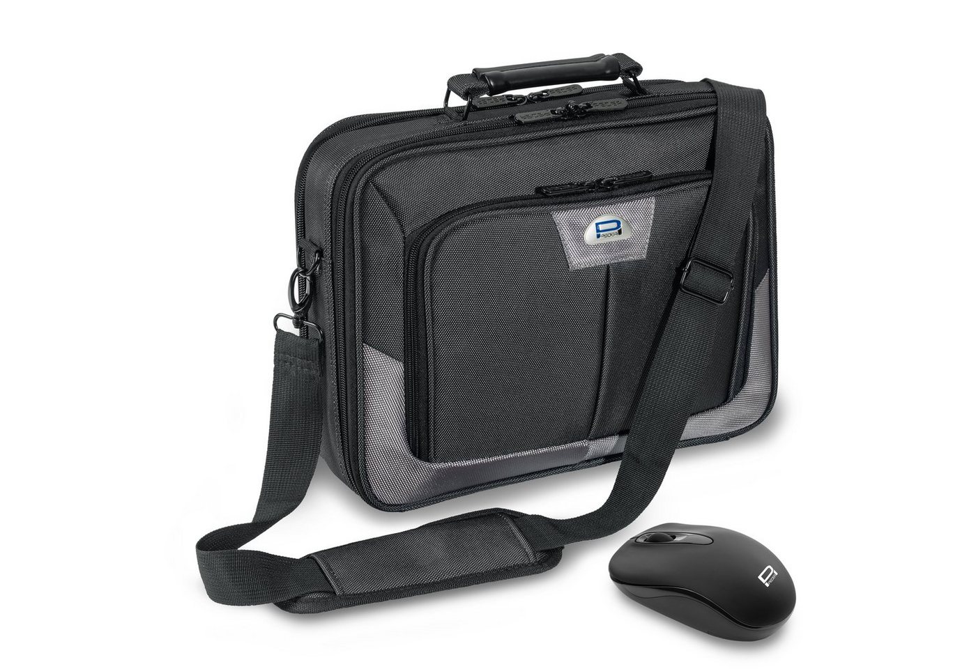 PEDEA Laptoptasche Premium (13,3 Zoll (33,8 cm), mit Funkmaus), stabiler Schutzrahmen, dicke Polsterung, wasserabweisende Materialien von PEDEA