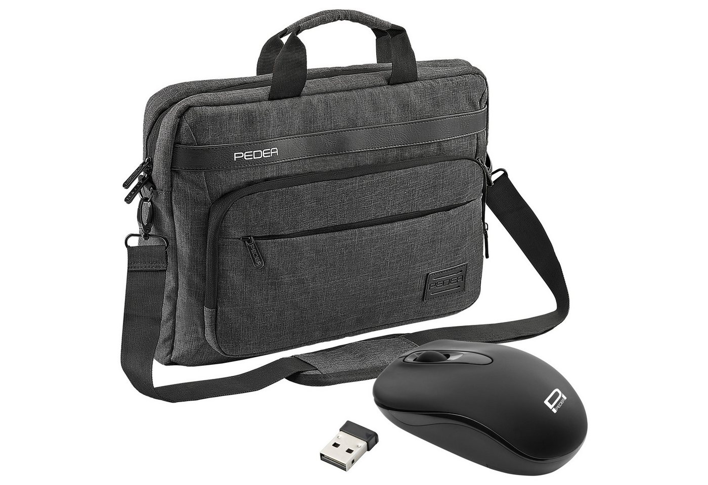 PEDEA Laptoptasche URBAN Notebooktasche 15,6 / 17,3 Zoll (für 15,6 Zoll (39,6 cm), Umhängetasche mit abnehmbaren Schultergurt, wasserabweisend von PEDEA