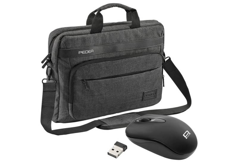 PEDEA Laptoptasche URBAN Notebooktasche 15,6 / 17,3 Zoll (für 15,6 Zoll (39,6 cm), Umhängetasche mit abnehmbaren Schultergurt, wasserabweisend von PEDEA