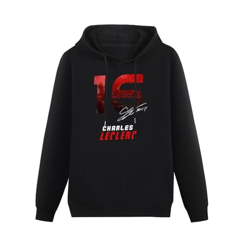 PEDFUVL Charles Leclerc Essential 16 Men's Hoodies Graphic Printed Black Pullover Sweatshirts 3XL von PEDFUVL