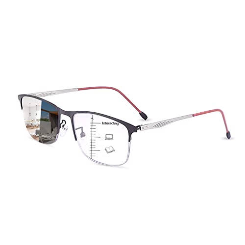 PEEPAI Photochrom Progressive Multifokus Lesebrille Frühlingsscharnier UV Sonne Leser Blaues Licht Blockieren Brillen Männer Frauen 3.0 von PEEPAI