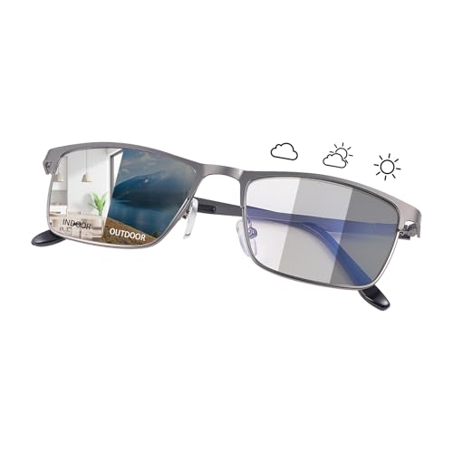 PEEPAI Photochrome Blaues Licht blockierende Brille UV400 Anti Eyestrain Computer Gaming Blaues Licht Bildschirm Blocker Metall Brille für Männer Frauen PEEPAI Photochrome Blaues Licht blockierende Brille UV400 Anti Eyestrain Computer Gaming Blaues Licht Bildschirm Blocker Metall Brille für Männer Frauen von PEEPAI
