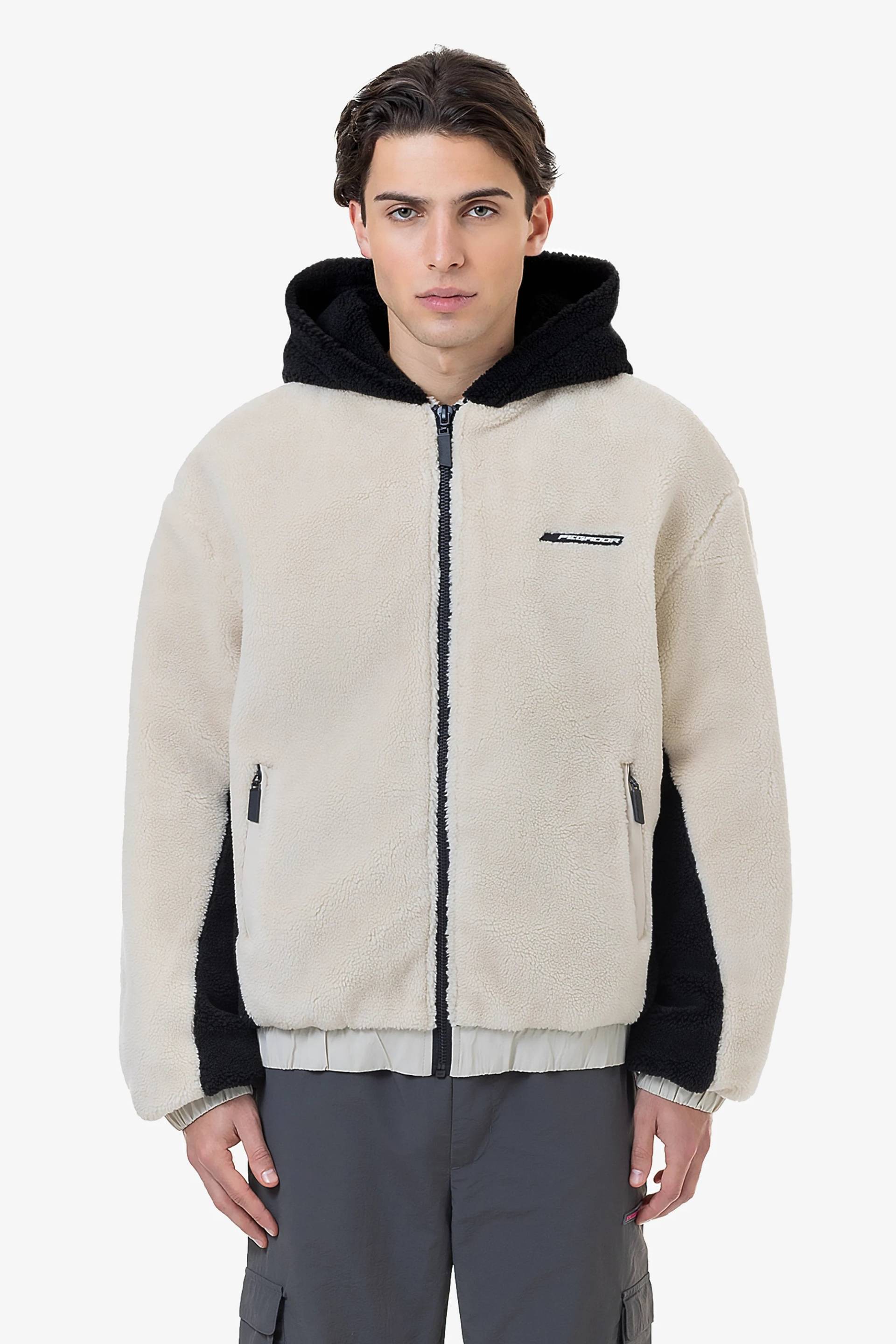 Absecon Teddy Jacket Light Beige Black von PEGADOR®