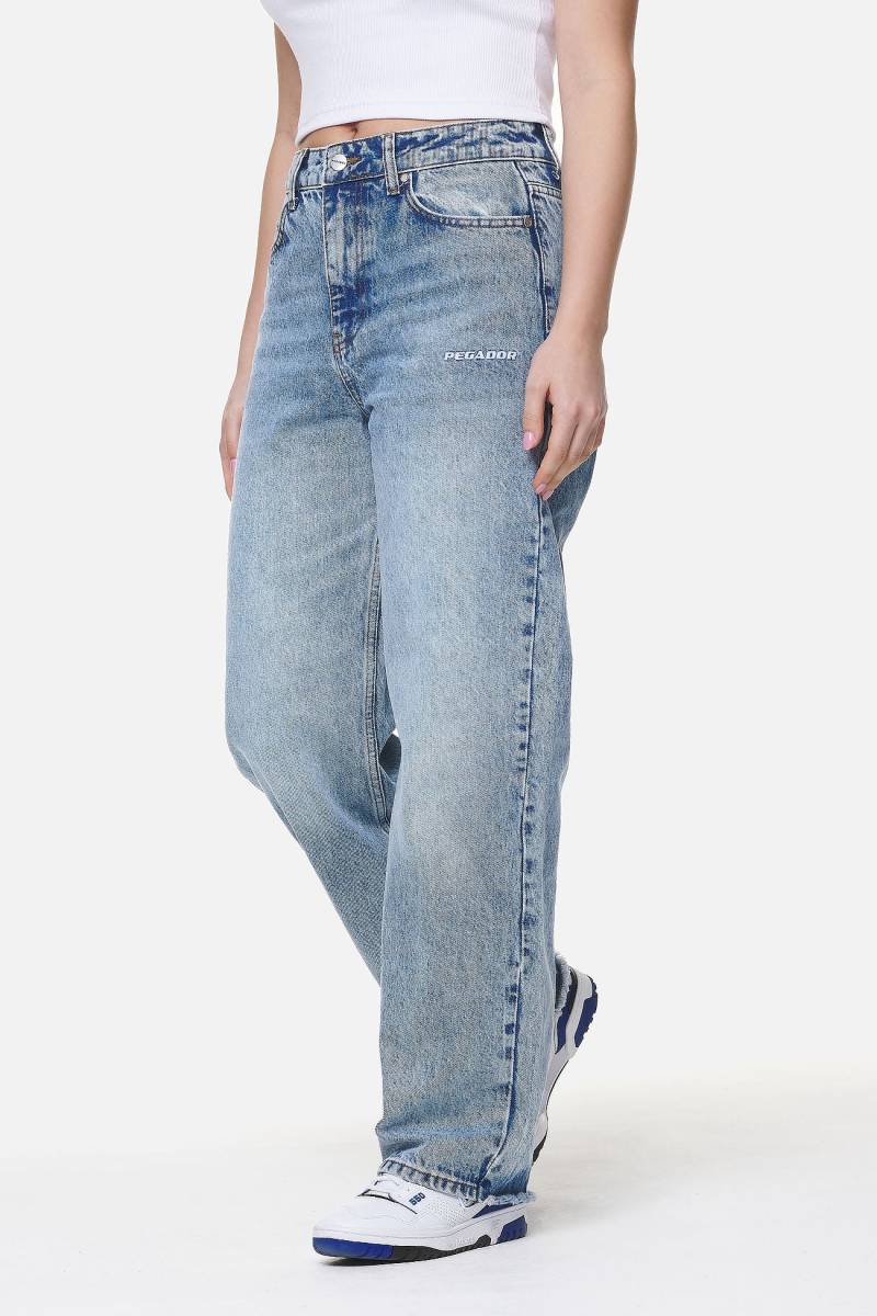 Allora Wide Jeans Bright Denim Blue von PEGADOR®