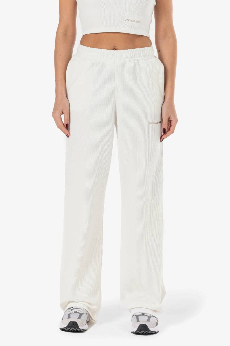 Amanda Rib Pants Washed Warm White von PEGADOR®