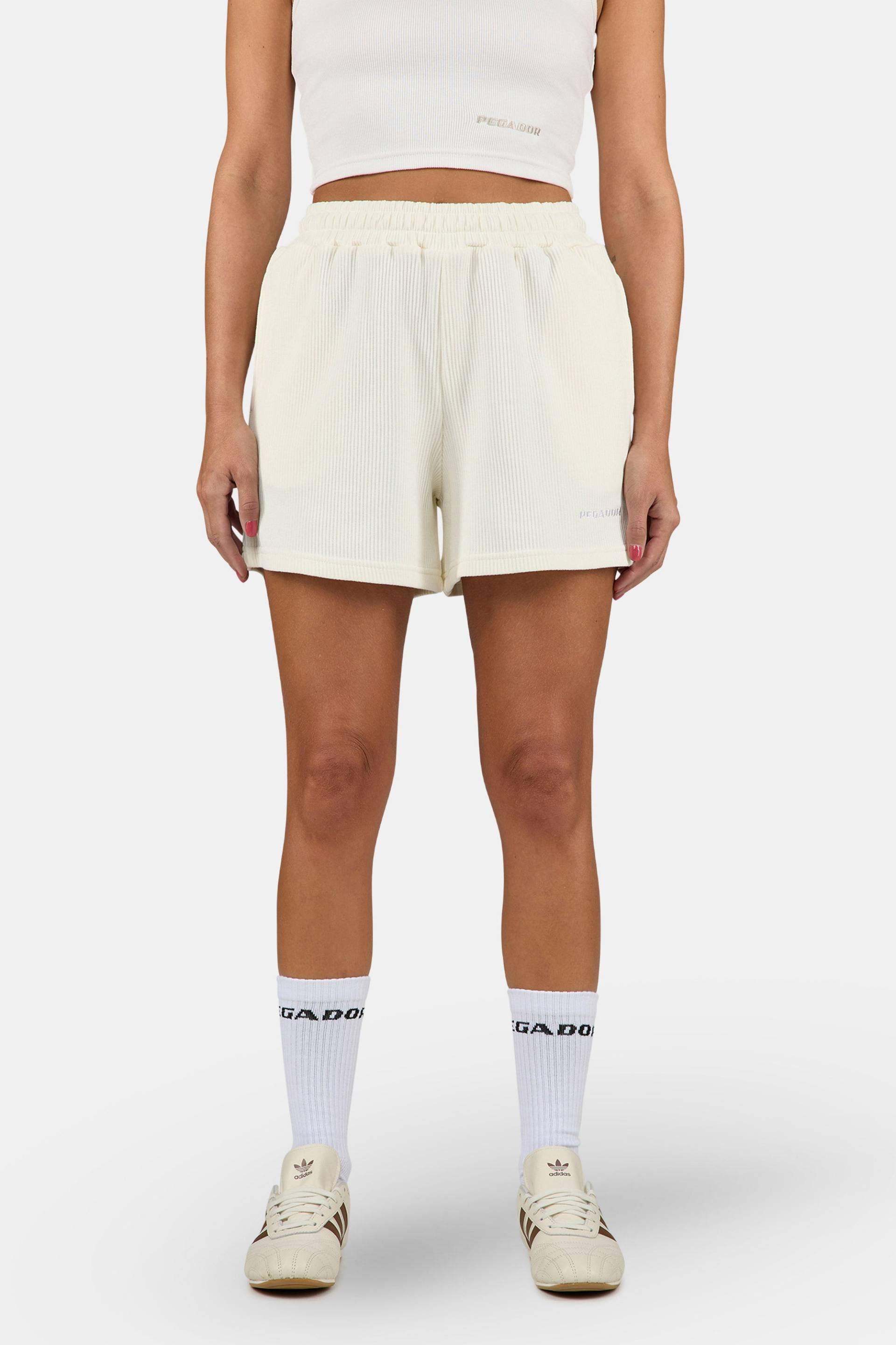 Amanda Rib Shorts Washed Unbleached von PEGADOR®