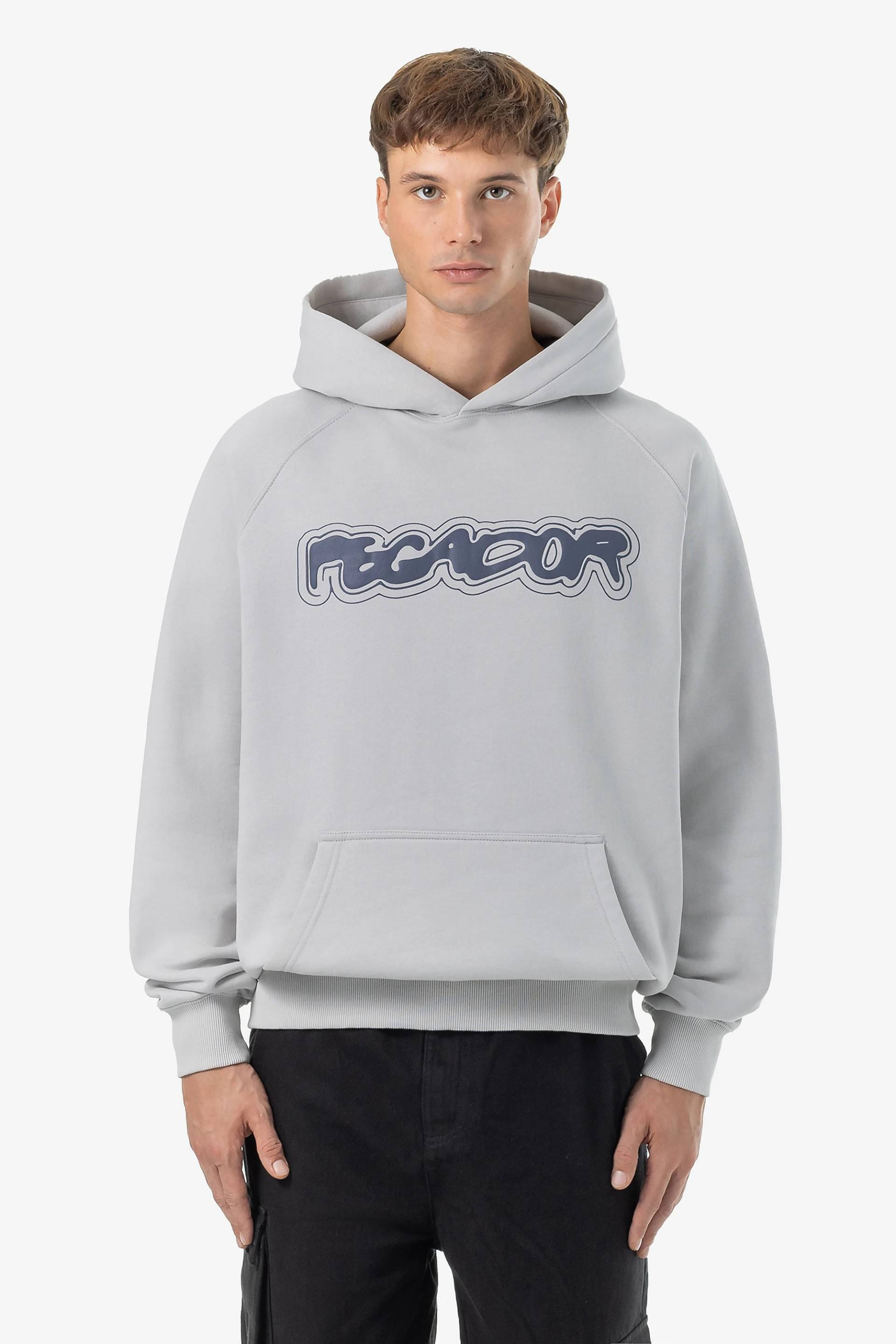 Anclar Oversized Raglan Hoodie Washed Clear Grey von PEGADOR®