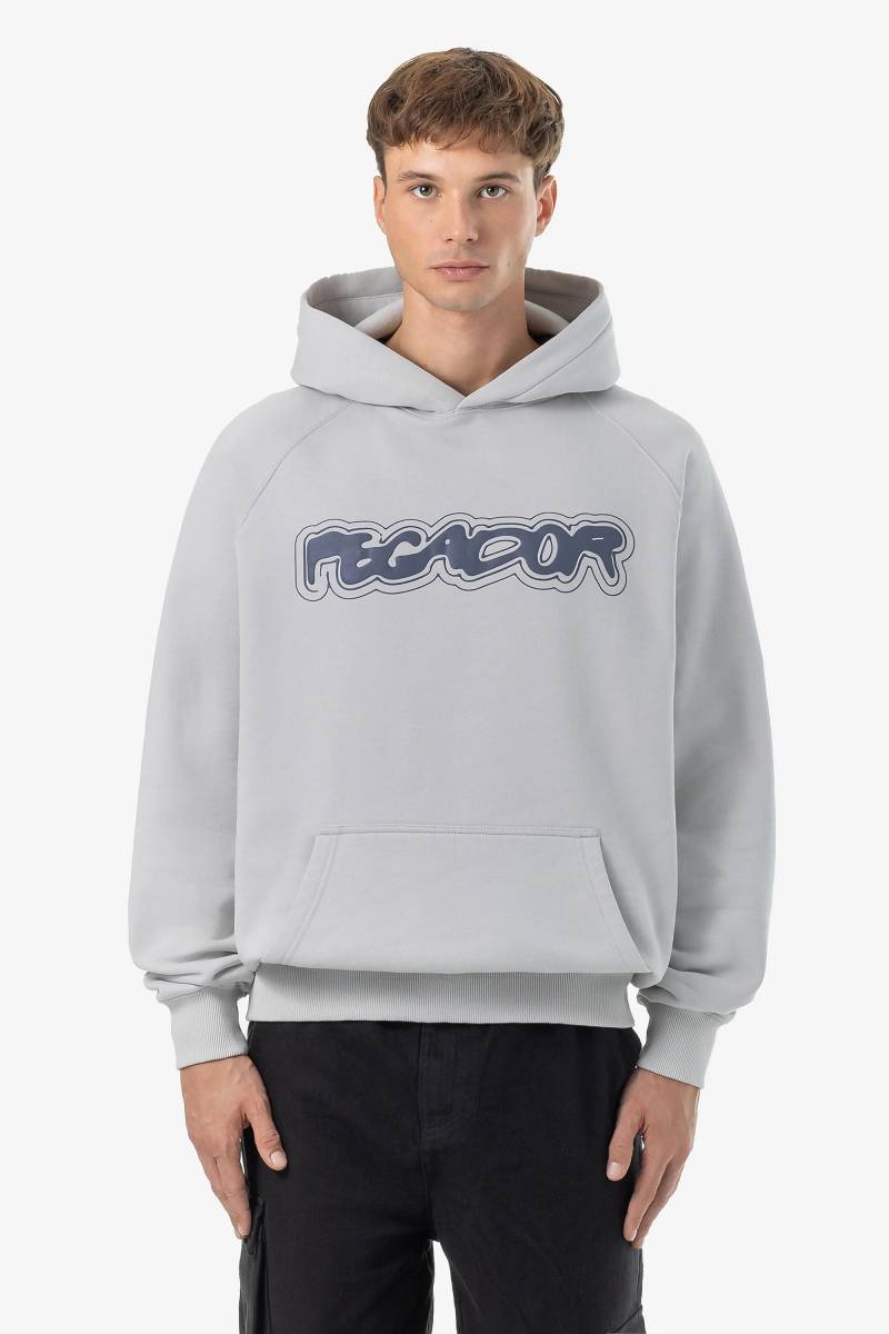 Anclar Oversized Raglan Hoodie Washed Clear Grey von PEGADOR®