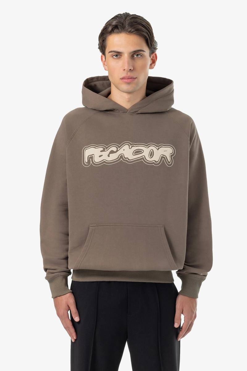 Anclar Oversized Raglan Hoodie Washed Dust Brown von PEGADOR®