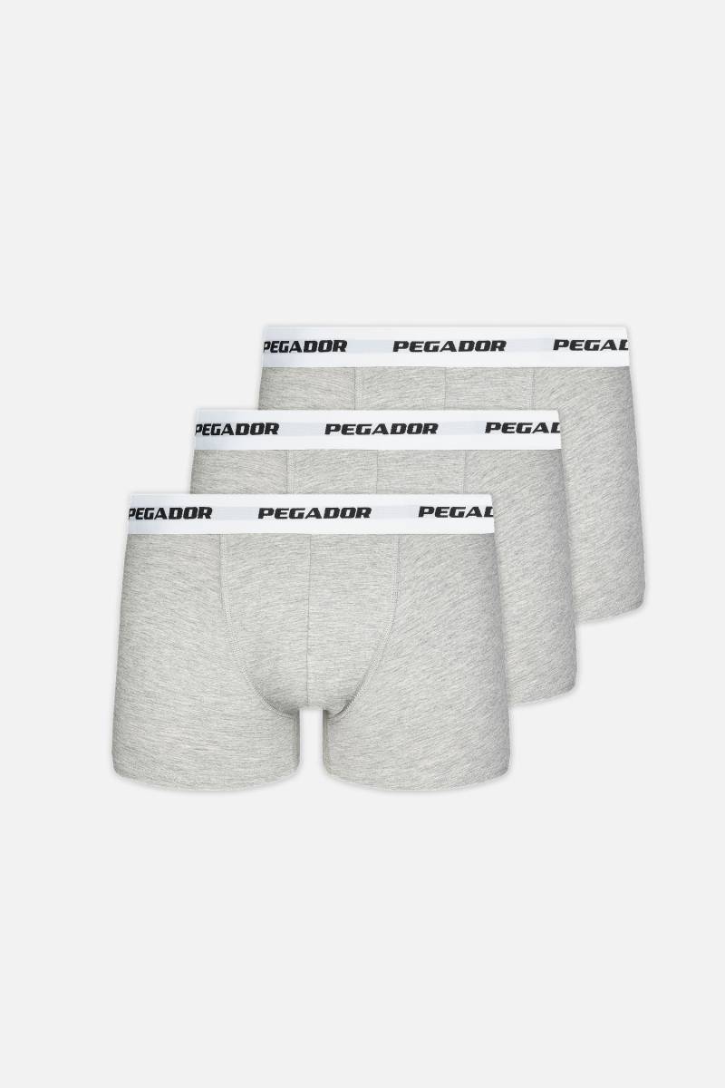 Ango Boxershorts 3 Pack Grey Melange White von PEGADOR®