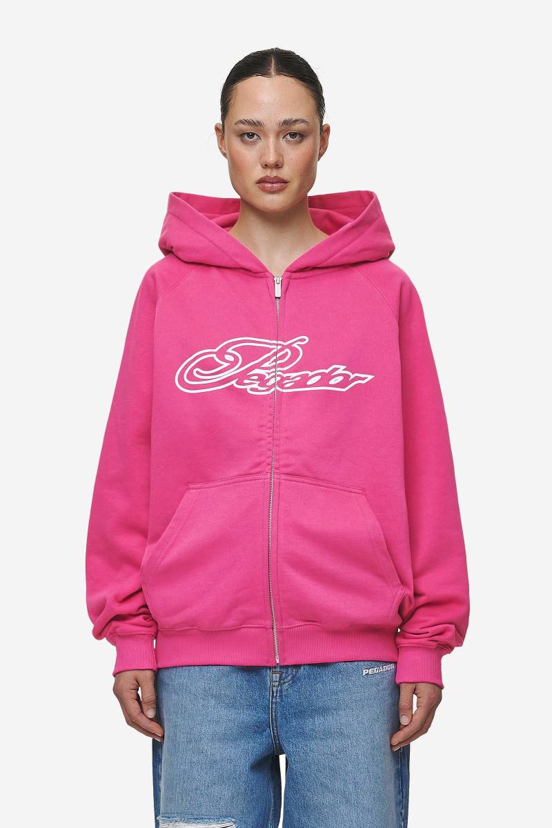Anna Oversized Sweat Jacket Washed Digital Pink von PEGADOR®