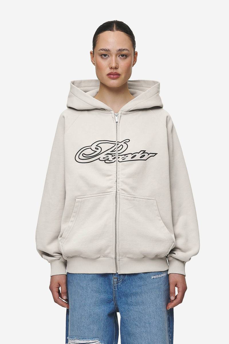 Anna Oversized Sweat Jacket Washed Moon Grey von PEGADOR®