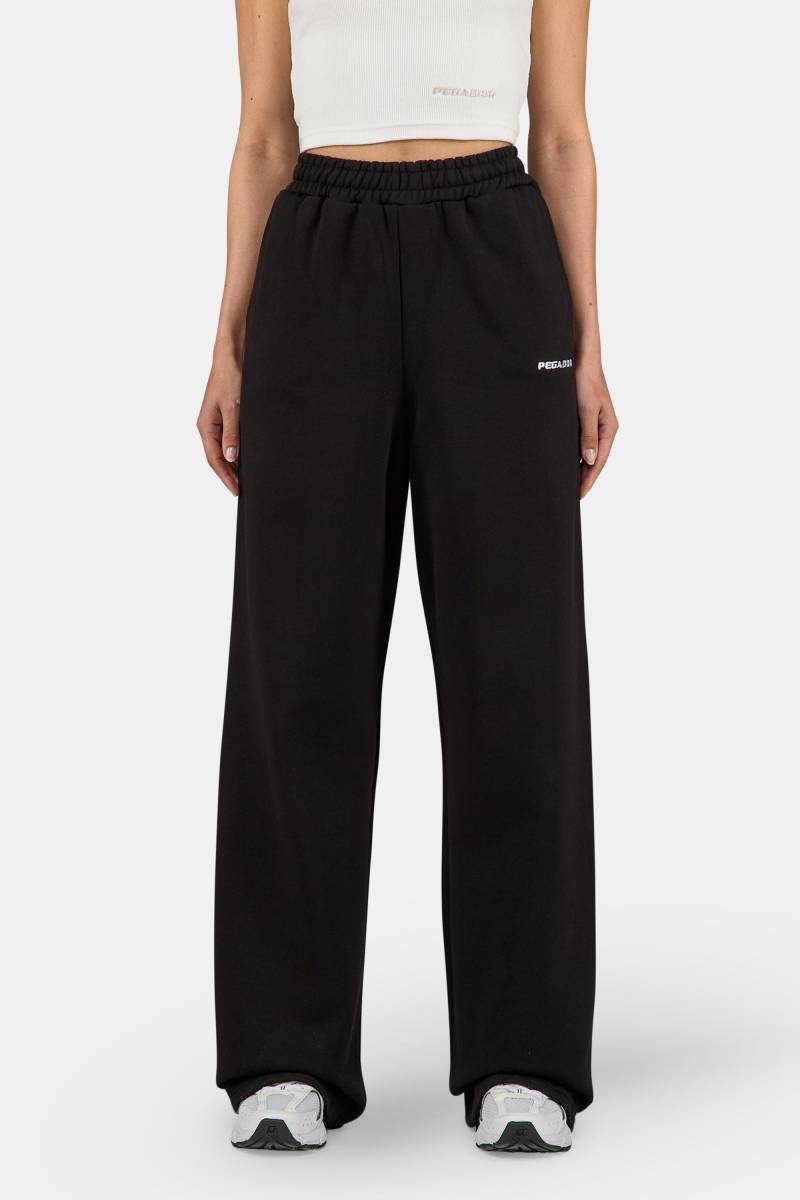 Anni Wide Sweat Pants Washed Black White von PEGADOR®