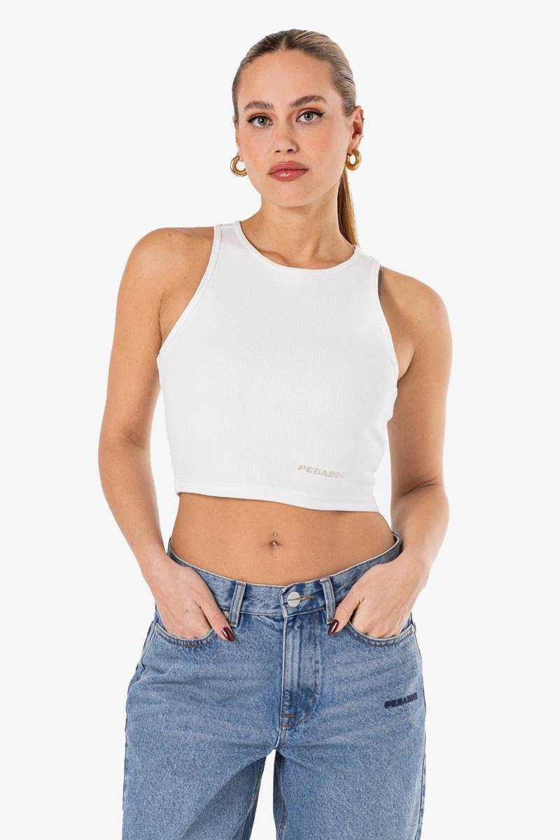 Ayla Crop Top Warm White von PEGADOR®