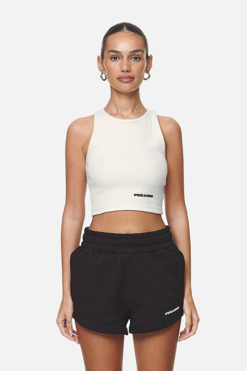 Ayla Crop Top Washed Coconut Milk Black von PEGADOR®