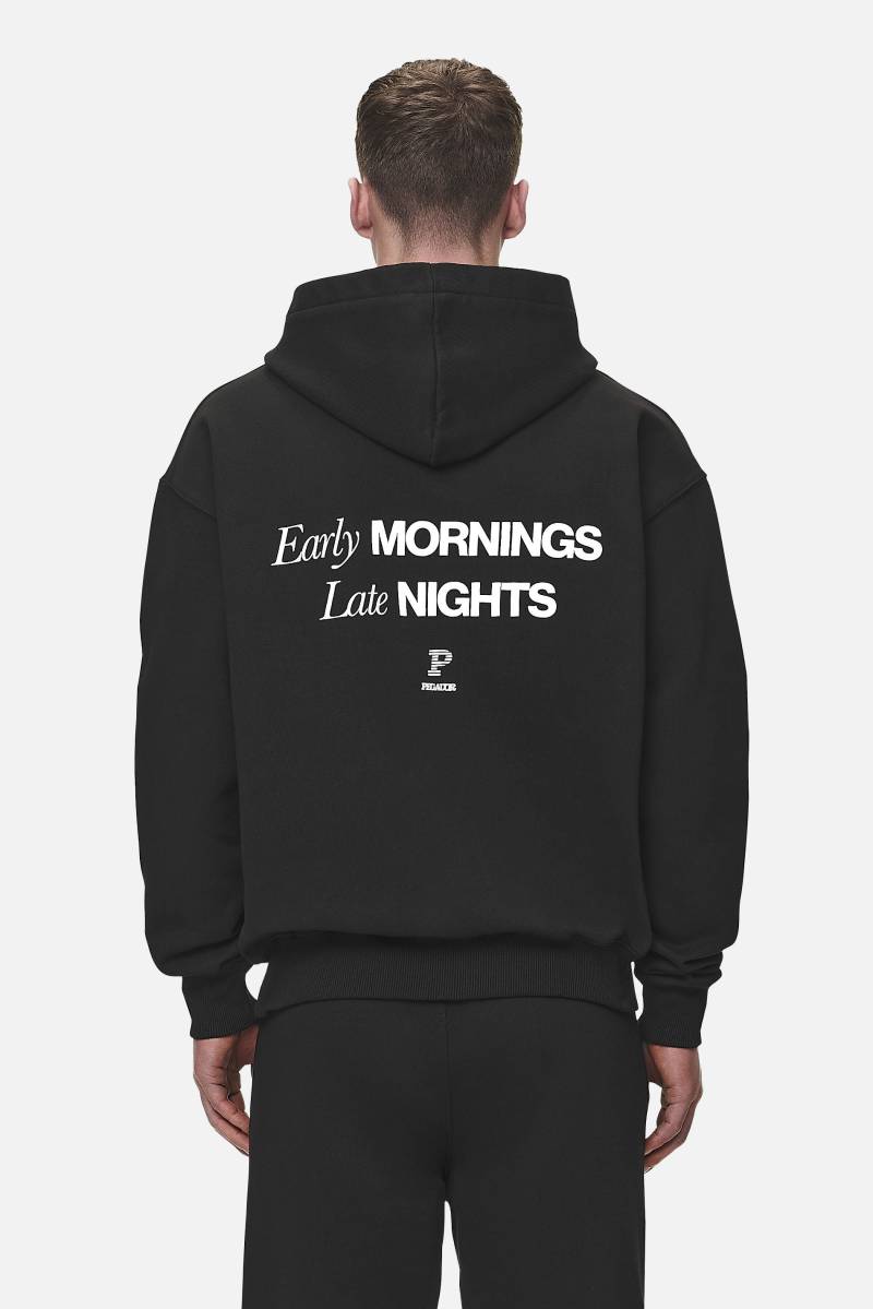 Baldock Oversized Hoodie Washed Black von PEGADOR®