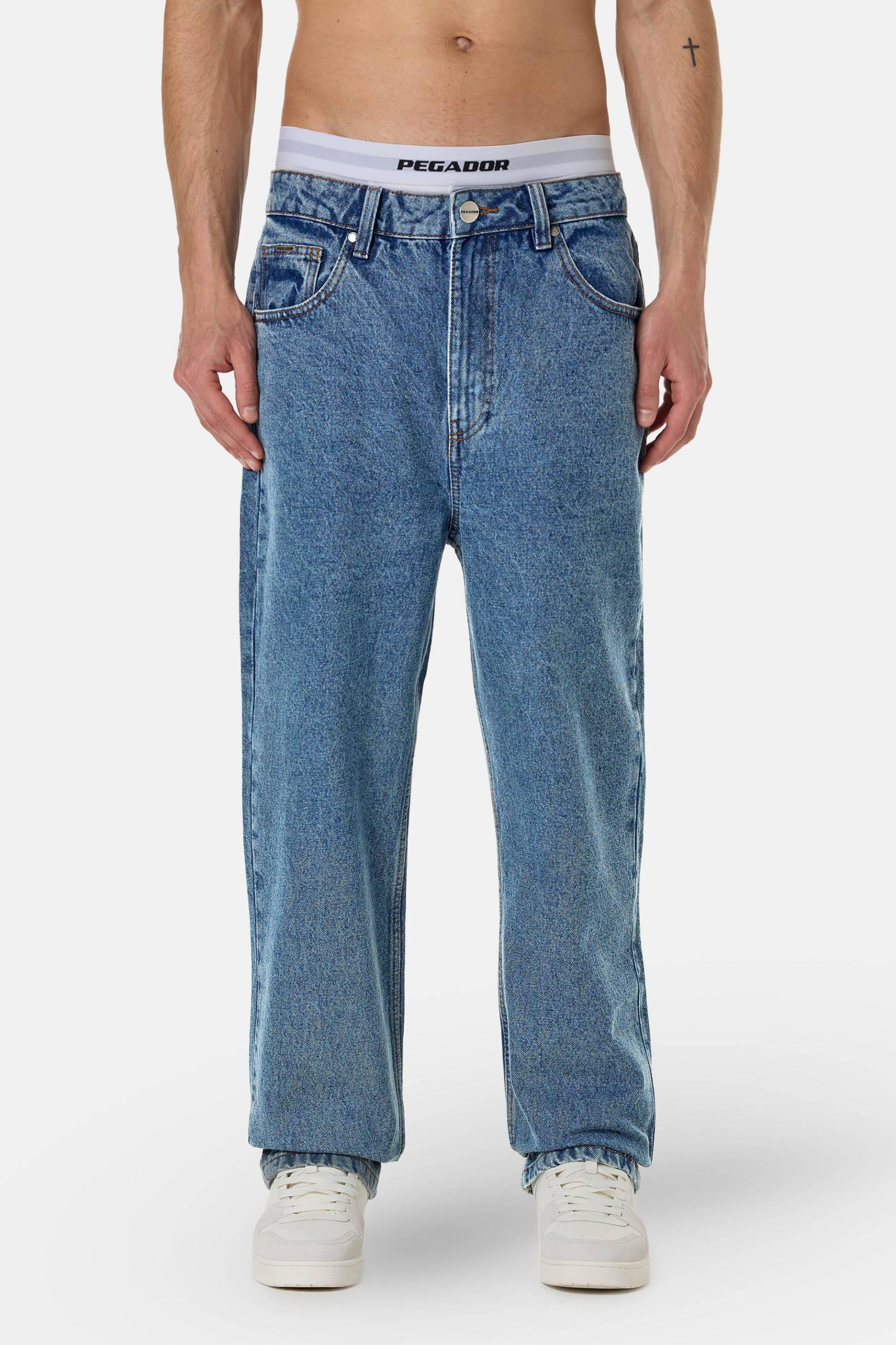 Baltra Baggy Jeans Washed Blue von PEGADOR®