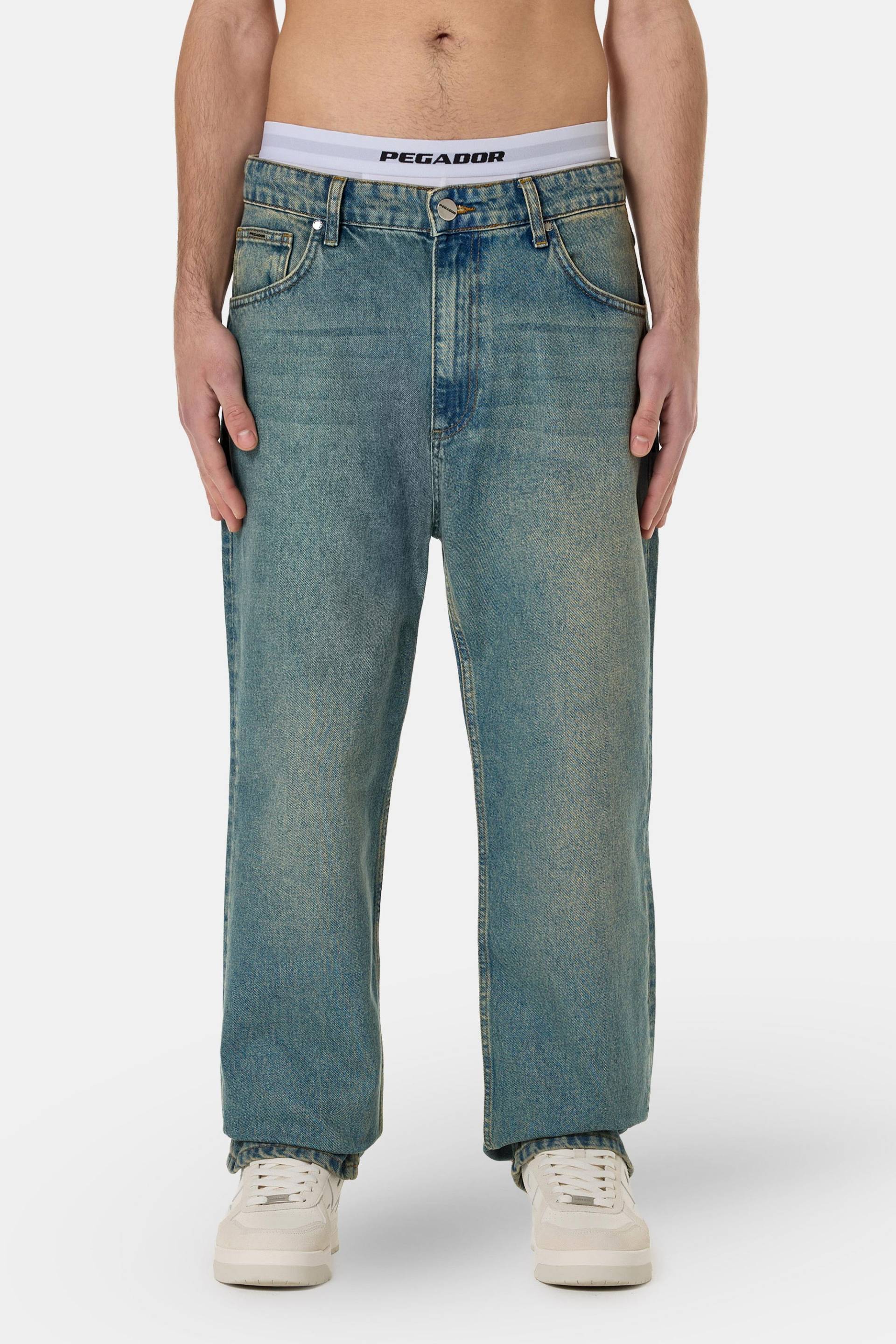 Baltra Baggy Jeans Washed Vintage Blue von PEGADOR®
