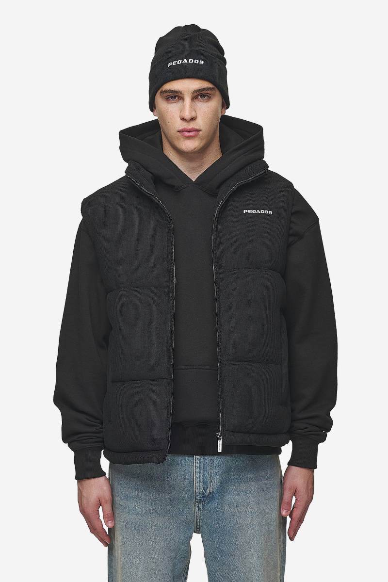 Bardon Cord Puffer Vest Black von PEGADOR®