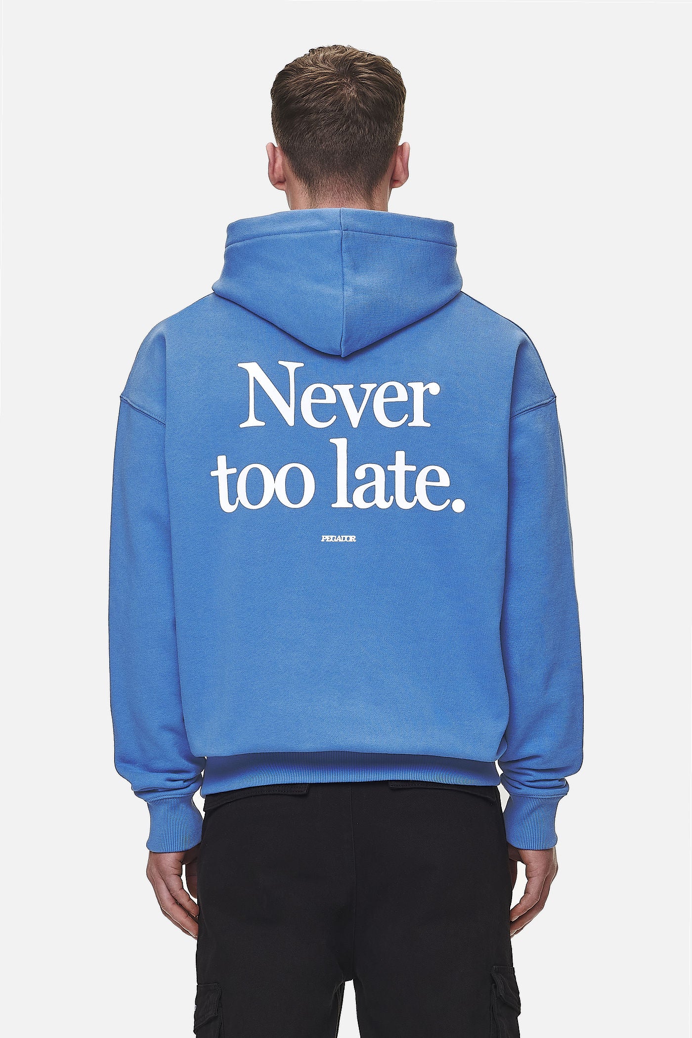 Bass Oversized Hoodie Washed Retro Blue von PEGADOR®