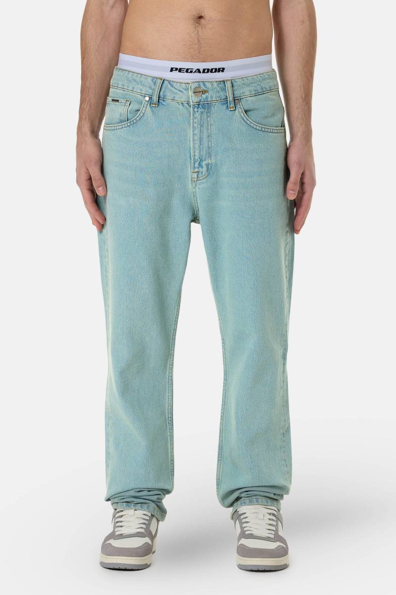 Baures Straight Jeans Sand Washed Blue von PEGADOR®