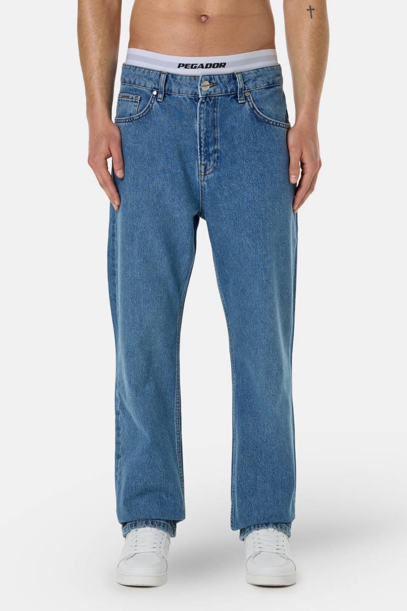 Baures Straight Jeans Washed Blue von PEGADOR®