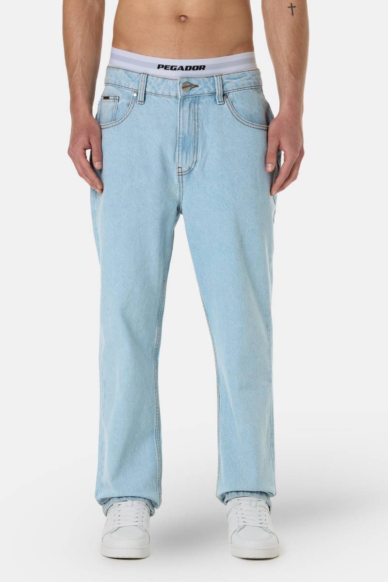 Baures Straight Jeans Washed Cold Blue von PEGADOR®