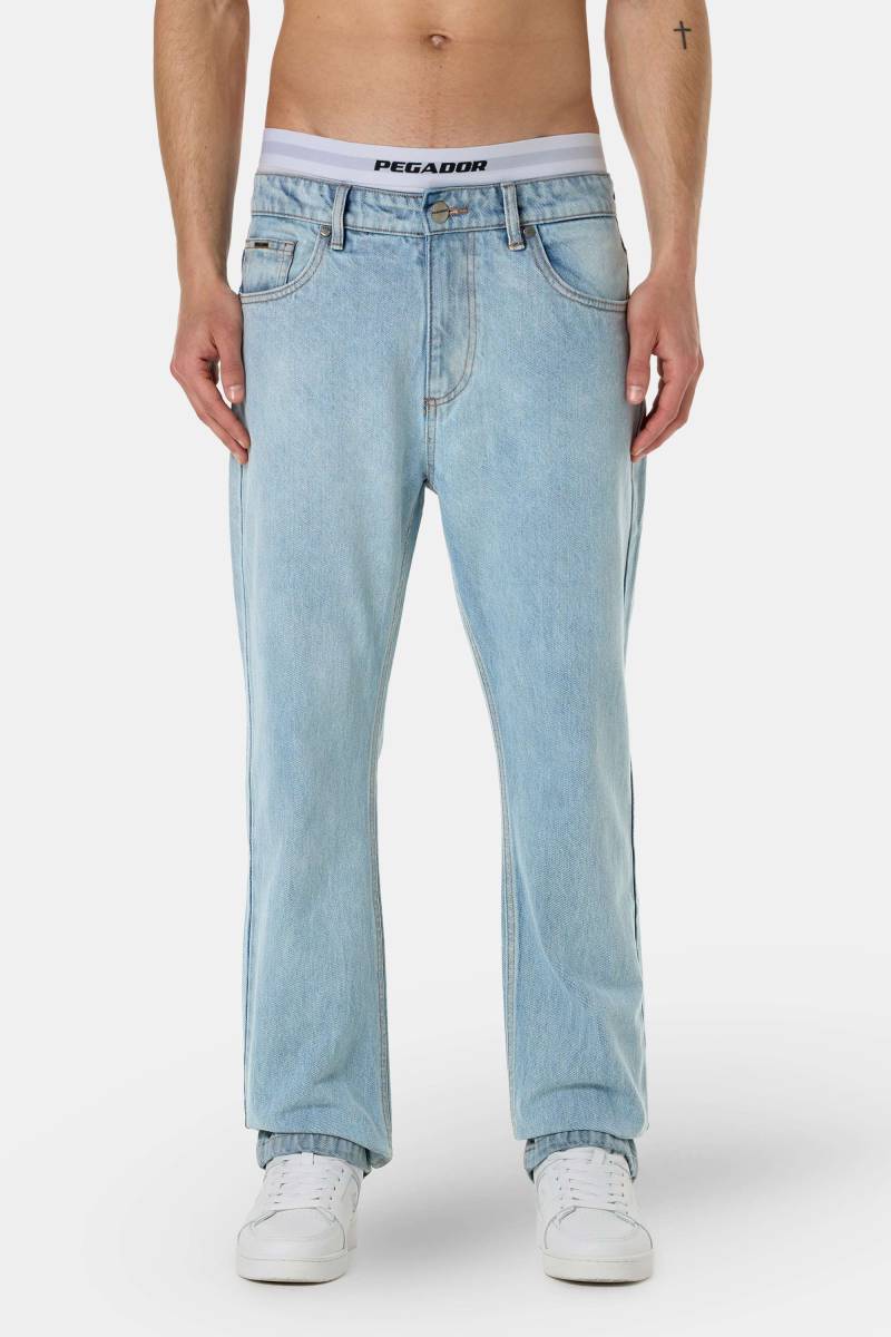 Baures Straight Jeans Washed Light Blue von PEGADOR®