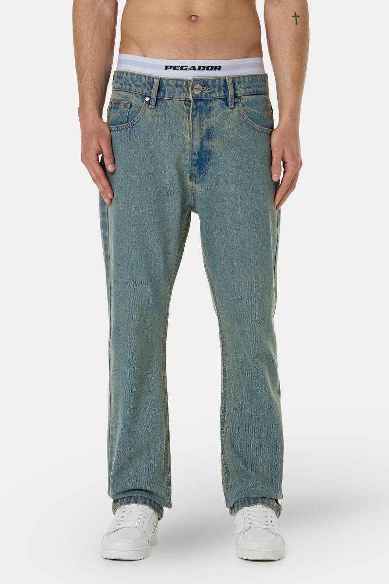 Baures Straight Jeans Washed Vintage Blue von PEGADOR®