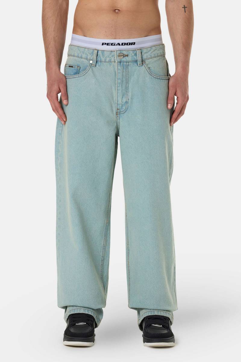 Bece Loose Jeans Sand Washed Blue von PEGADOR®