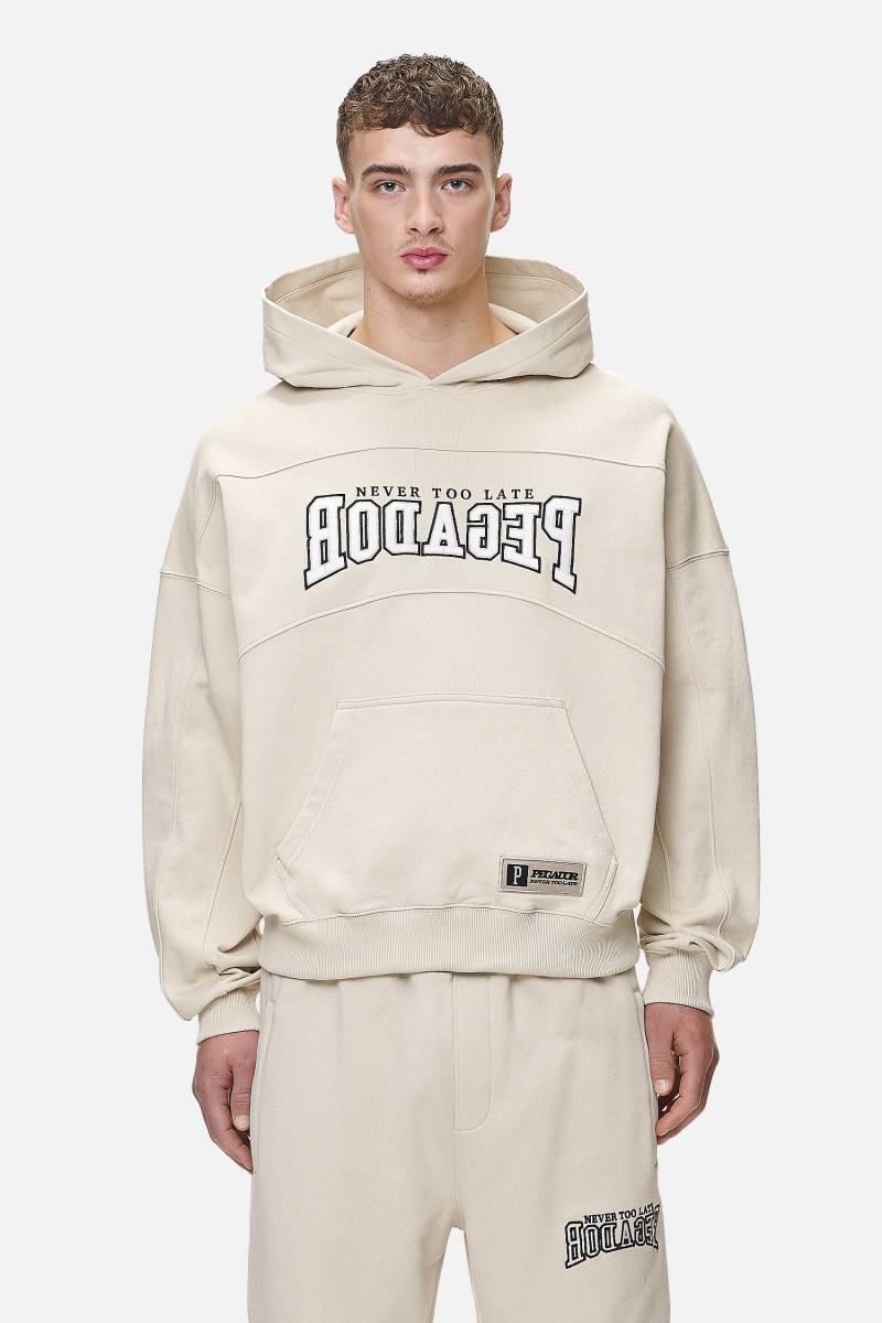 Beech Terry Boxy Hoodie Washed Desert Sand von PEGADOR®