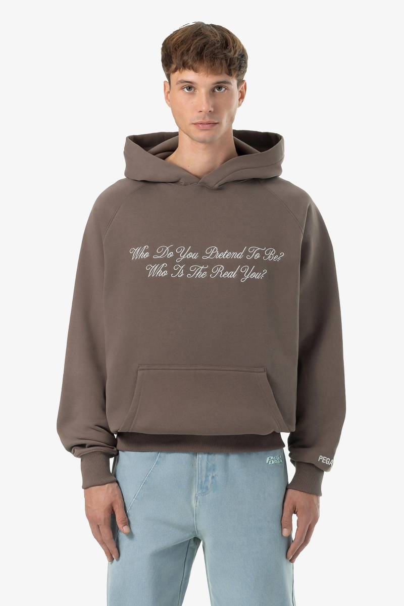 Bellair Oversized Raglan Hoodie Washed Dust Brown von PEGADOR®