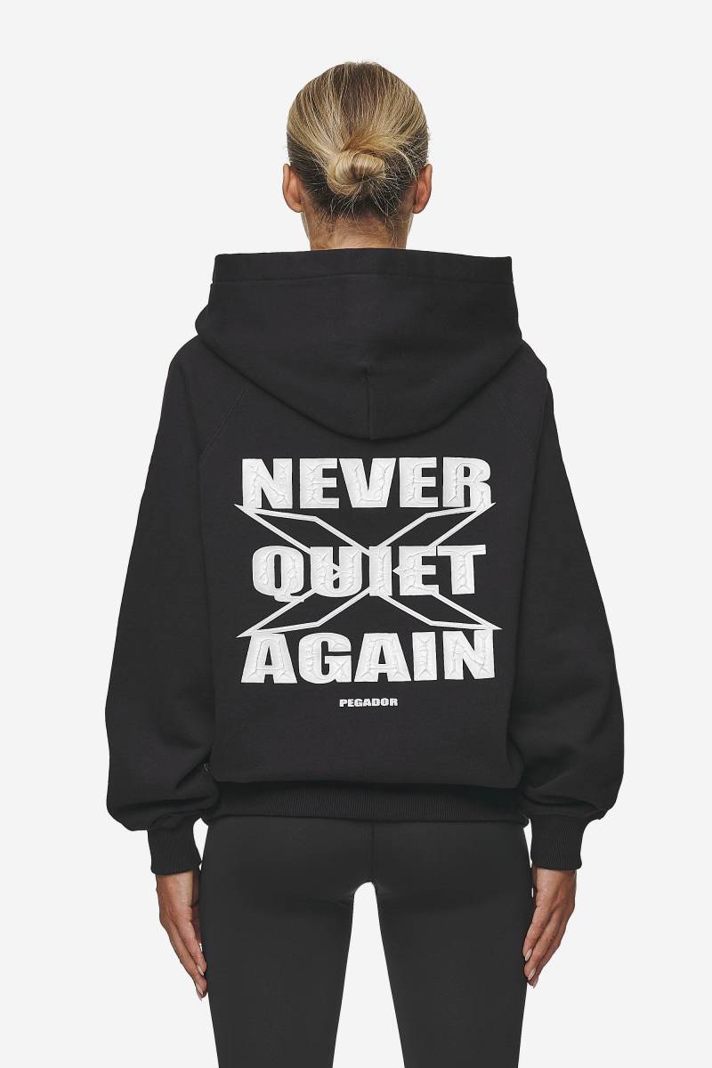 Belly Oversized Hoodie Washed Black von PEGADOR®