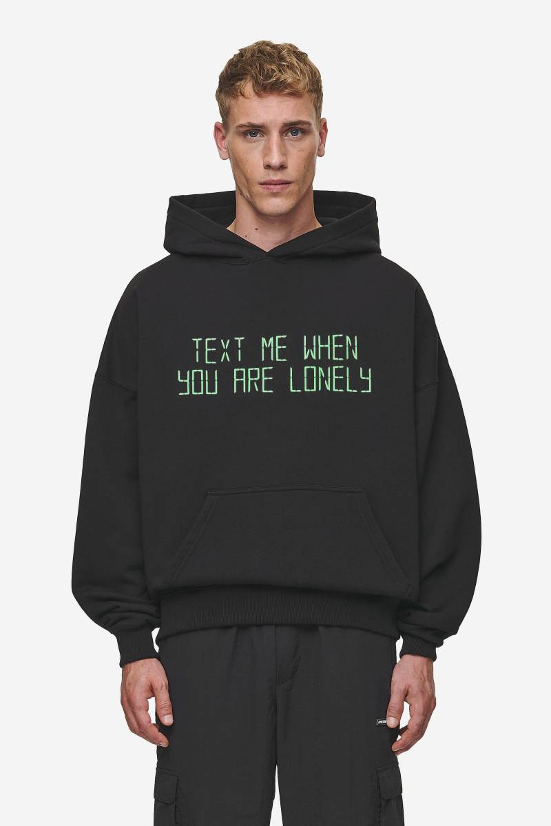 Bleek Boxy Hoodie Washed Black von PEGADOR®