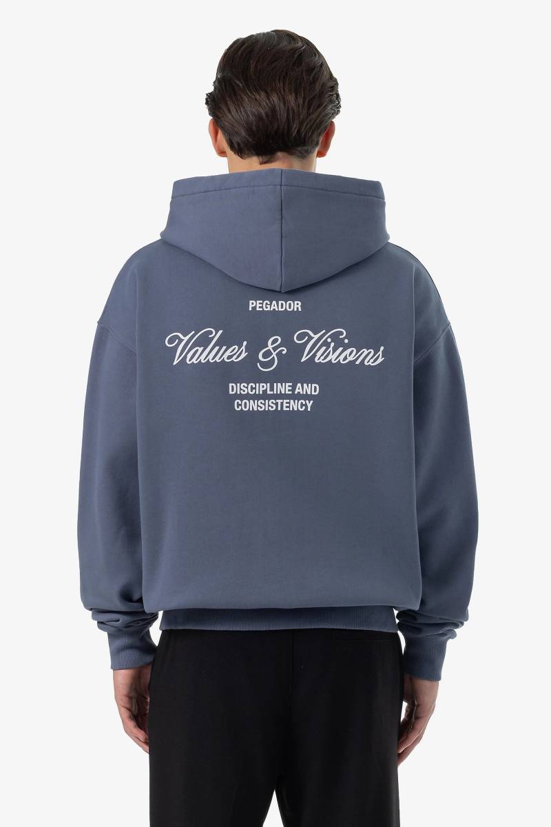 Bronson Oversized Sweat Jacket Washed Shadow Blue von PEGADOR®