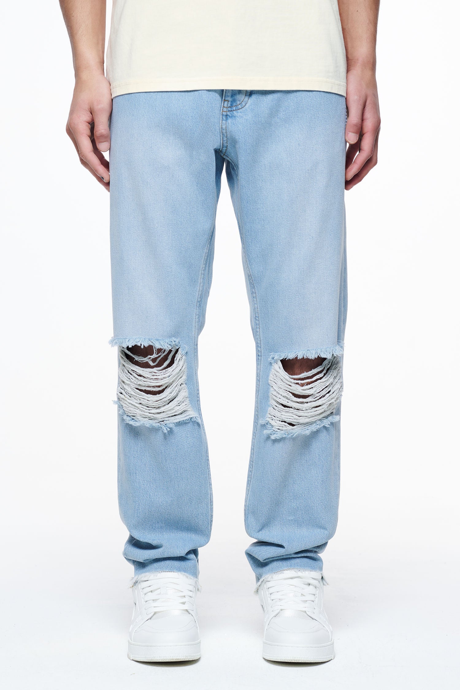 Bulver Straight Jeans Washed Light Blue von PEGADOR®