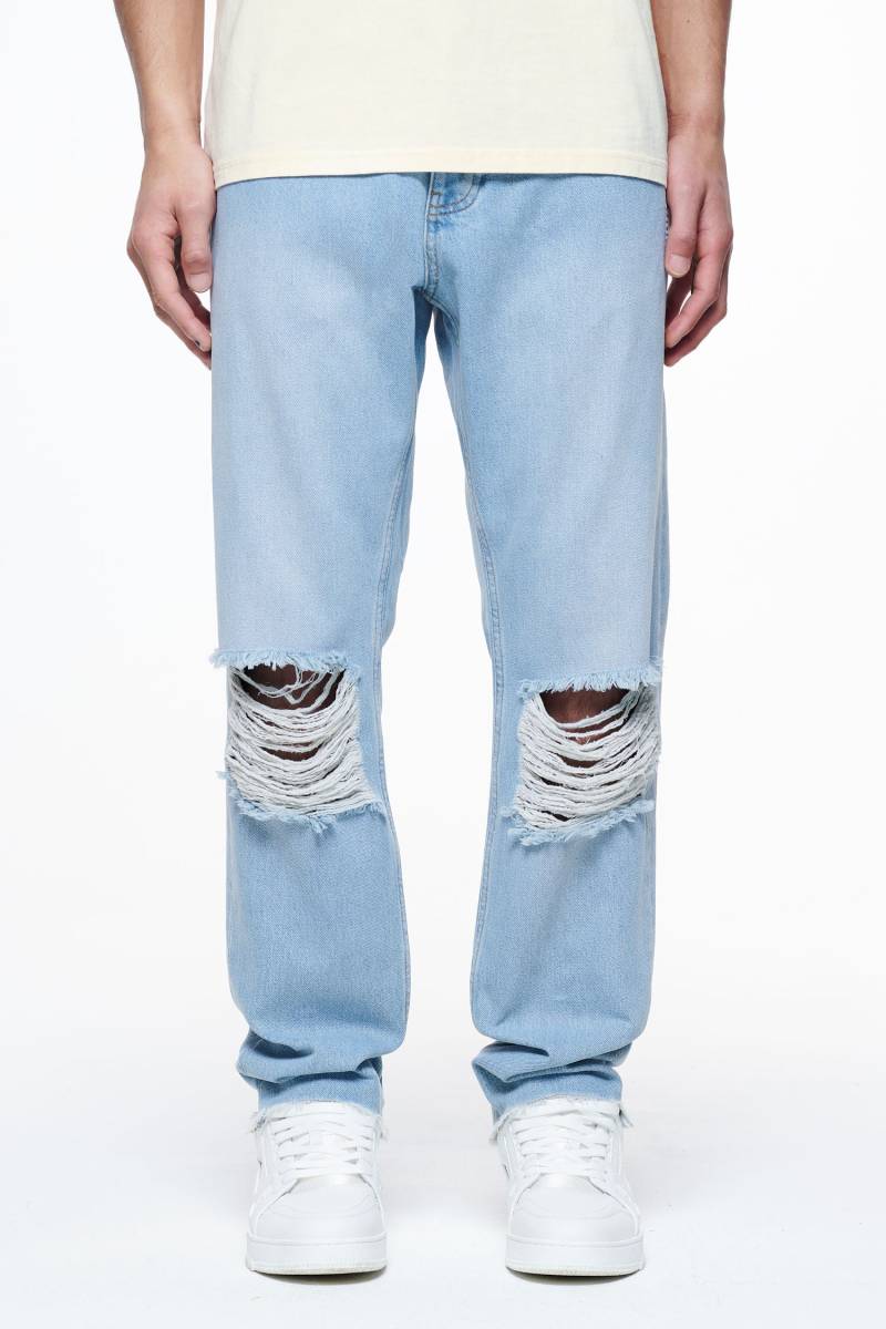 Bulver Straight Jeans Washed Light Blue von PEGADOR®